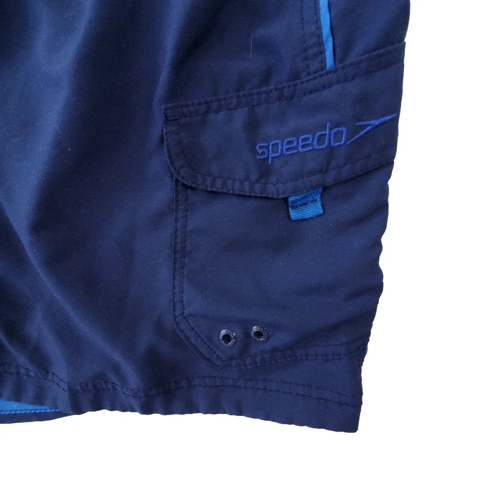 Speedo Swim Trunks Men's XXL Blue Board Shorts Mesh Lined Drawstring‎ Pockets